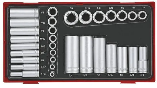 Teng Tools Topsæt 1/4-3/8 tomme - 32 dele